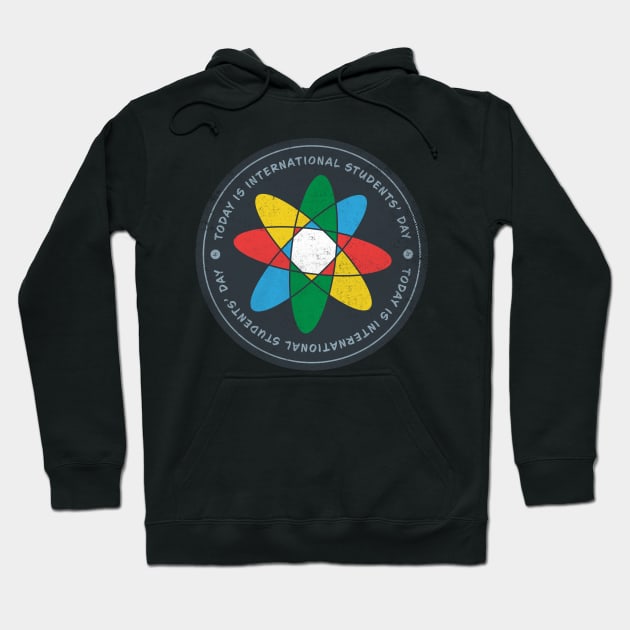 Today is International Students’ Day Badge Hoodie by lvrdesign